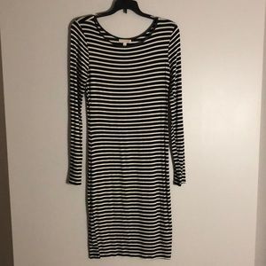 GB striped bodycon midi dress